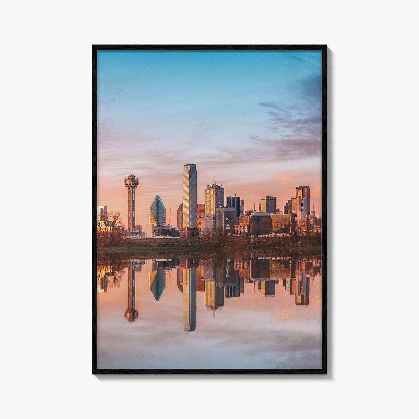 Dallas TX Skyline Fine Art Photo Print, Downtown, Trinity River, Poster, USA