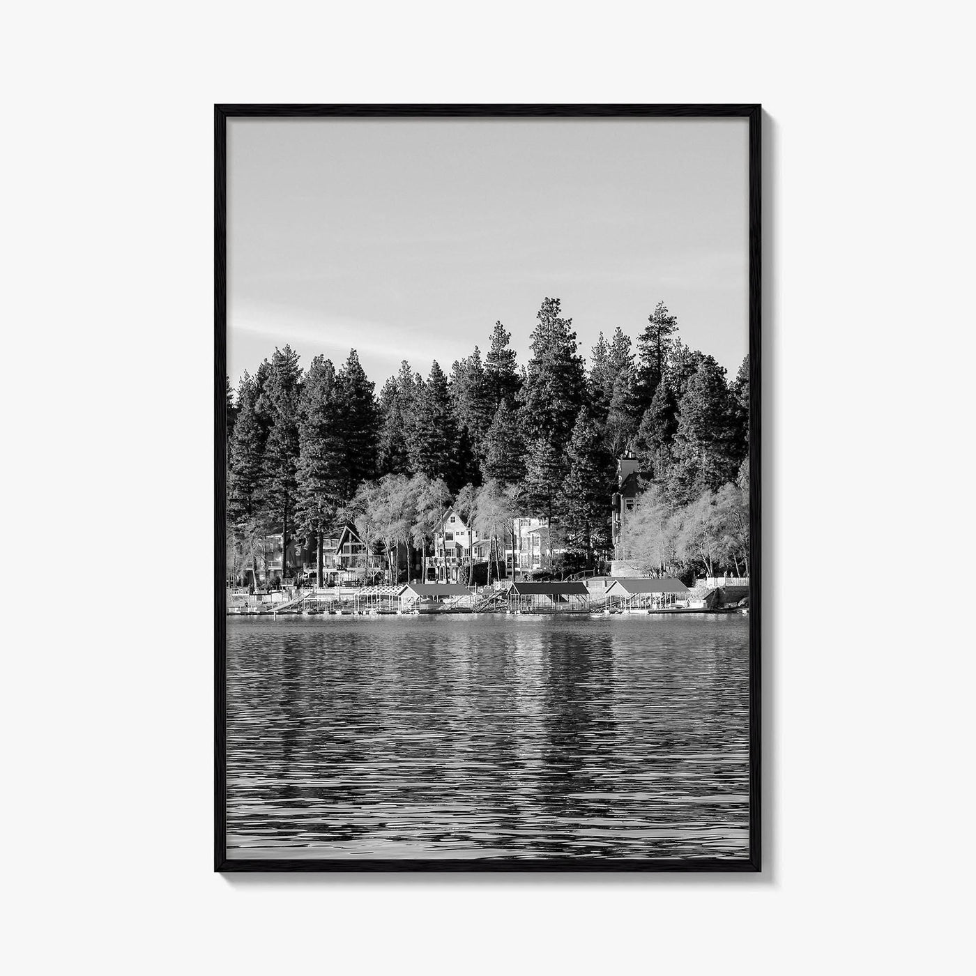 Lake Arrowhead Black and White Fine Art Photo Print, California Wall Decor Poster