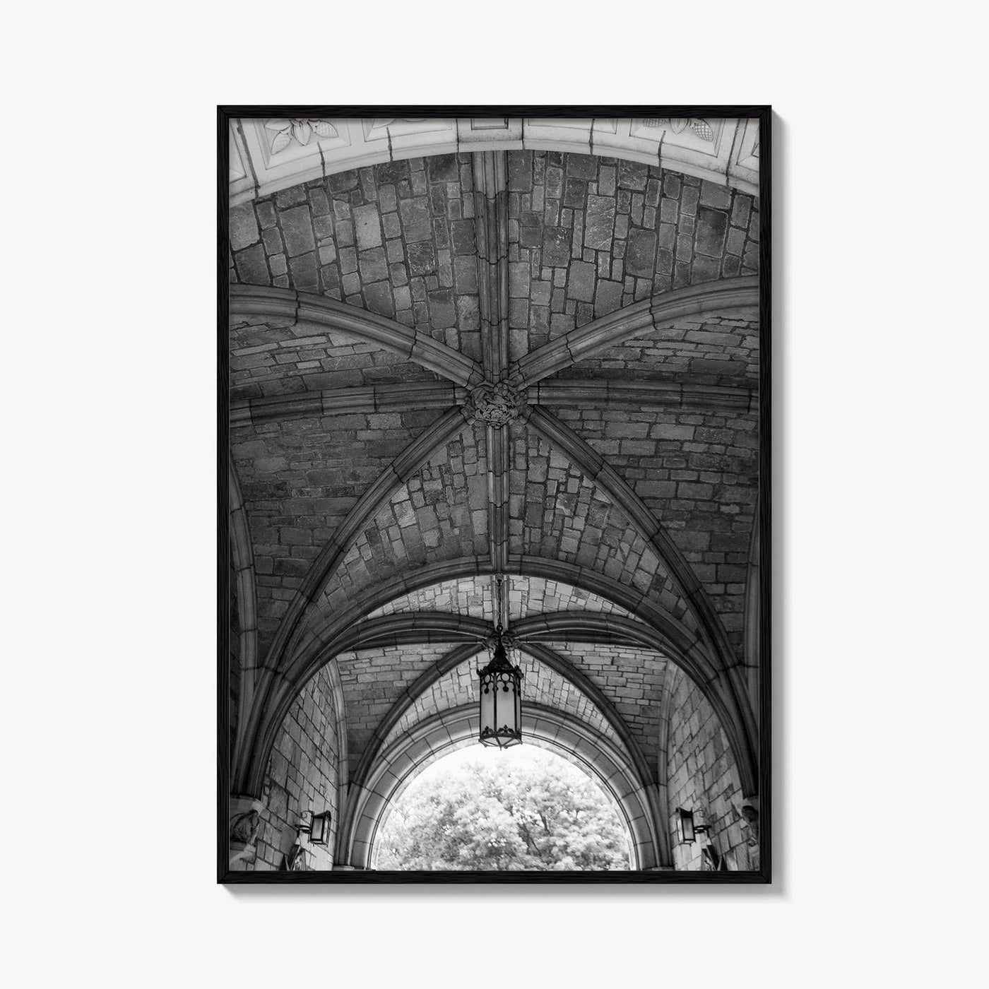 Ann Arbor Black and White Fine Art Photo Print, Law Quad, University Of Michigan