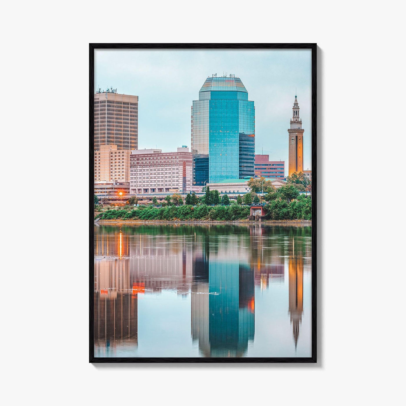 Springfield Massachusetts Skyline Fine Art Photo Print, Downtown, MA, USA, Wall Decor, Poster