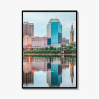 Springfield Massachusetts Skyline Fine Art Photo Print, Downtown, MA, USA, Wall Decor, Poster