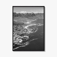 Cape Town Black and White Fine Art Photo Print, Coastal South Africa Poster