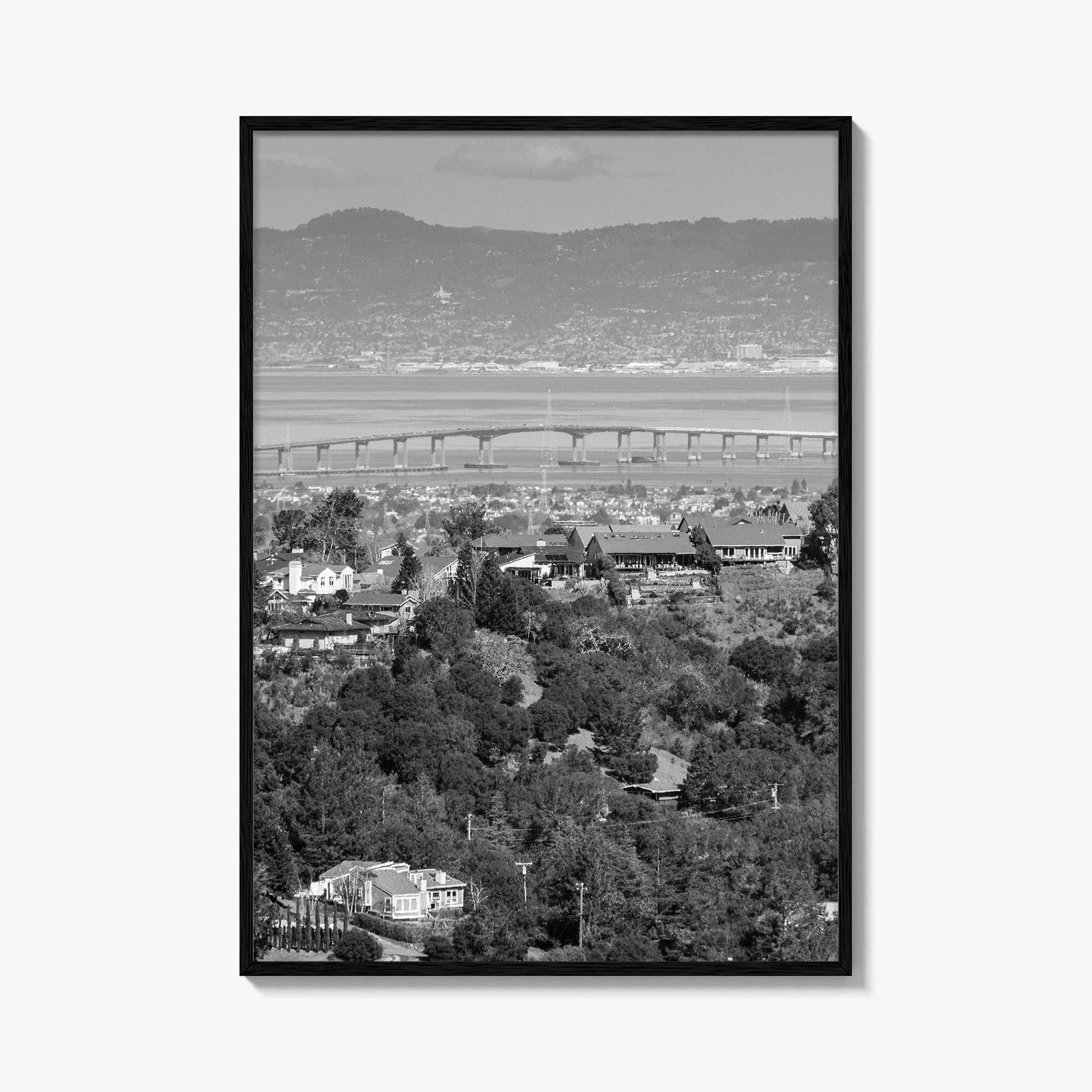 San Mateo Black and White Fine Art Photo Print, Bay Area California Poster