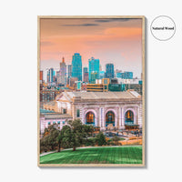 Kansas City Skyline Fine Art Photo Print, Union Station, Missouri, USA Wall Decor Poster