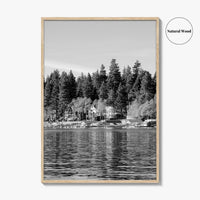 Lake Arrowhead Black and White Fine Art Photo Print, California Wall Decor Poster