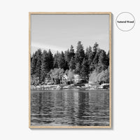 Lake Arrowhead Black and White Fine Art Photo Print, California Wall Decor Poster