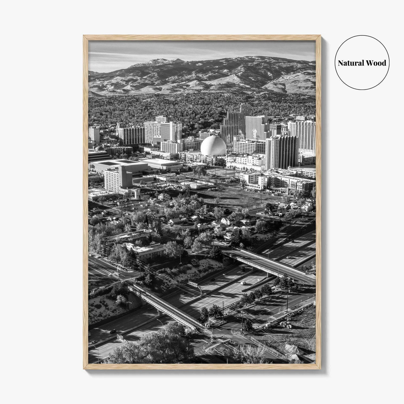 Reno Black and White Fine Art Photo Print, Nevada Casino Poster, USA Art