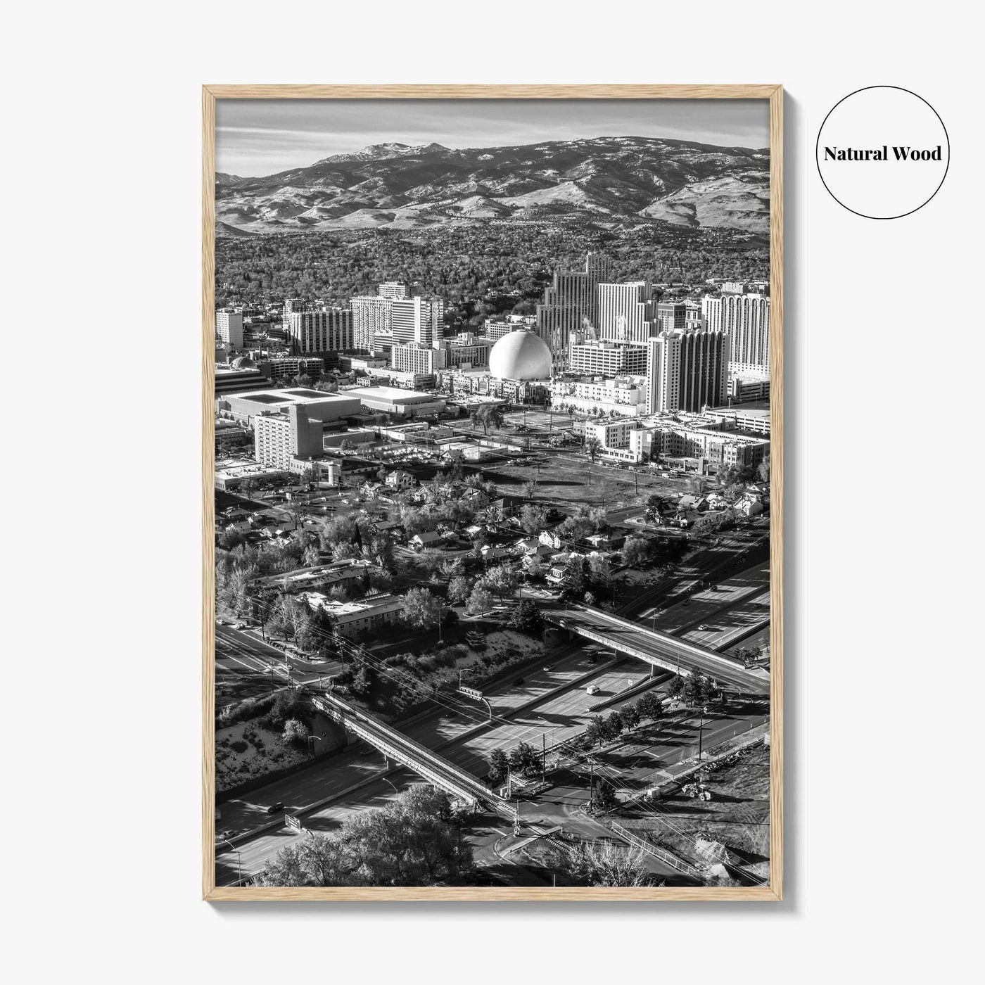 Reno Black and White Fine Art Photo Print, Nevada Casino Poster, USA Art