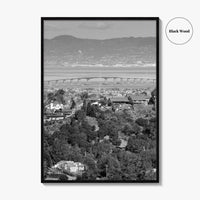 San Mateo Black and White Fine Art Photo Print, Bay Area California Poster