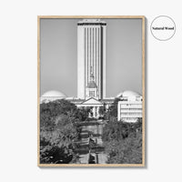 Tallahassee Black and White Fine Art Photo Print, Florida Capitol Buildings, Florida Poster