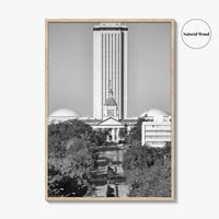 Tallahassee Black and White Fine Art Photo Print, Florida Capitol Buildings, Florida Poster