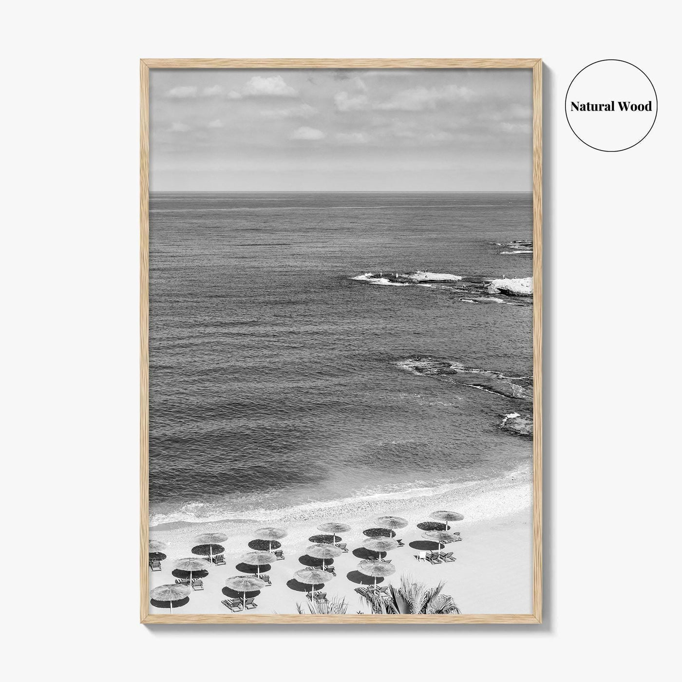 Beirut Black and White Fine Art Photo Print, Raouche Coast, Lebanon Wall Poster