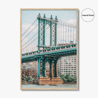 Manhattan Bridge Fine Art Photo Print, New York City NYC East River Poster