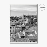 Salon de Provence Black and White Fine Art Photo Print, Tour de l'Horloge Poster