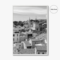 Salon de Provence Black and White Fine Art Photo Print, Tour de l'Horloge Poster