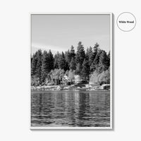 Lake Arrowhead Black and White Fine Art Photo Print, California Wall Decor Poster