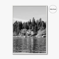 Lake Arrowhead Black and White Fine Art Photo Print, California Wall Decor Poster