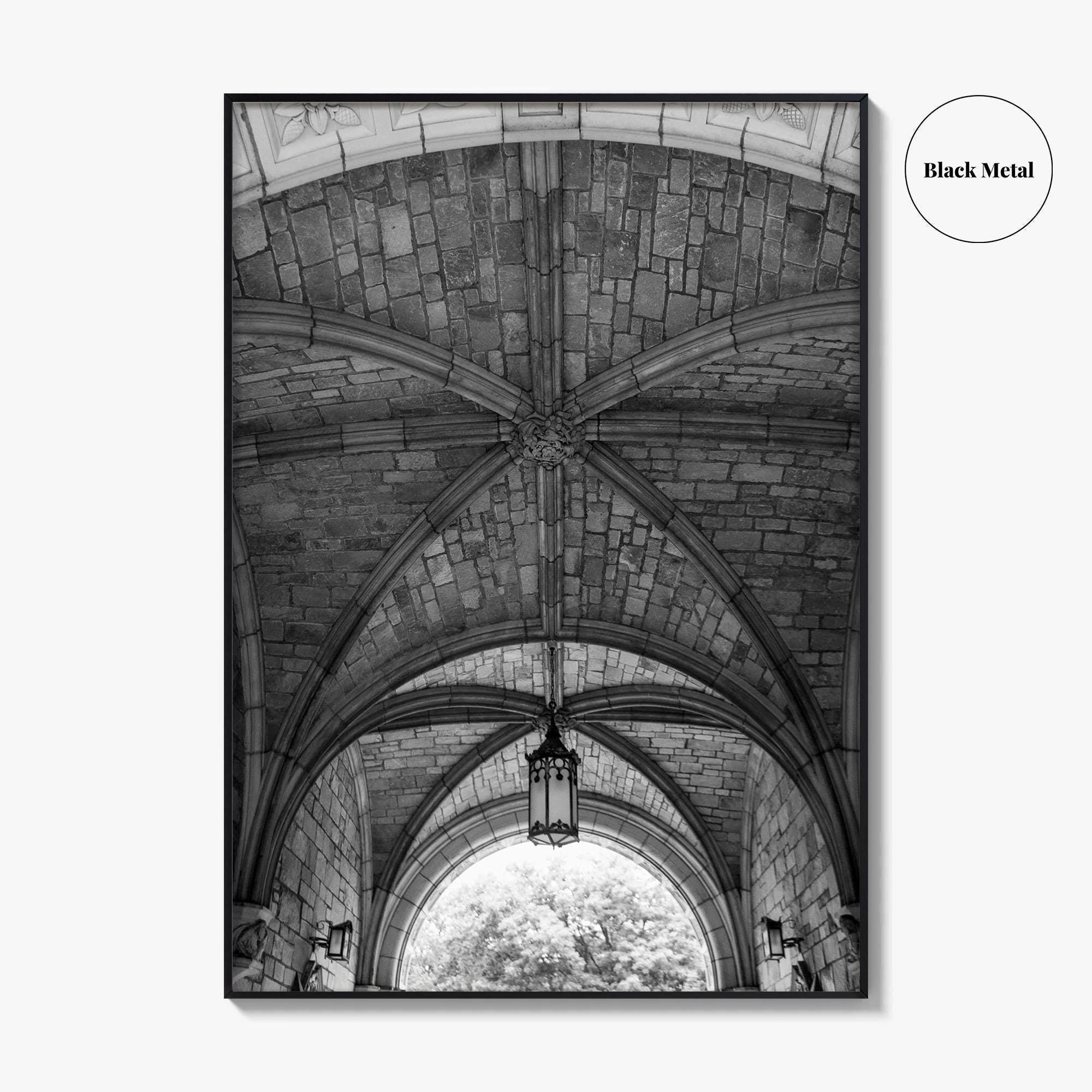 Ann Arbor Black and White Fine Art Photo Print, Law Quad, University Of Michigan