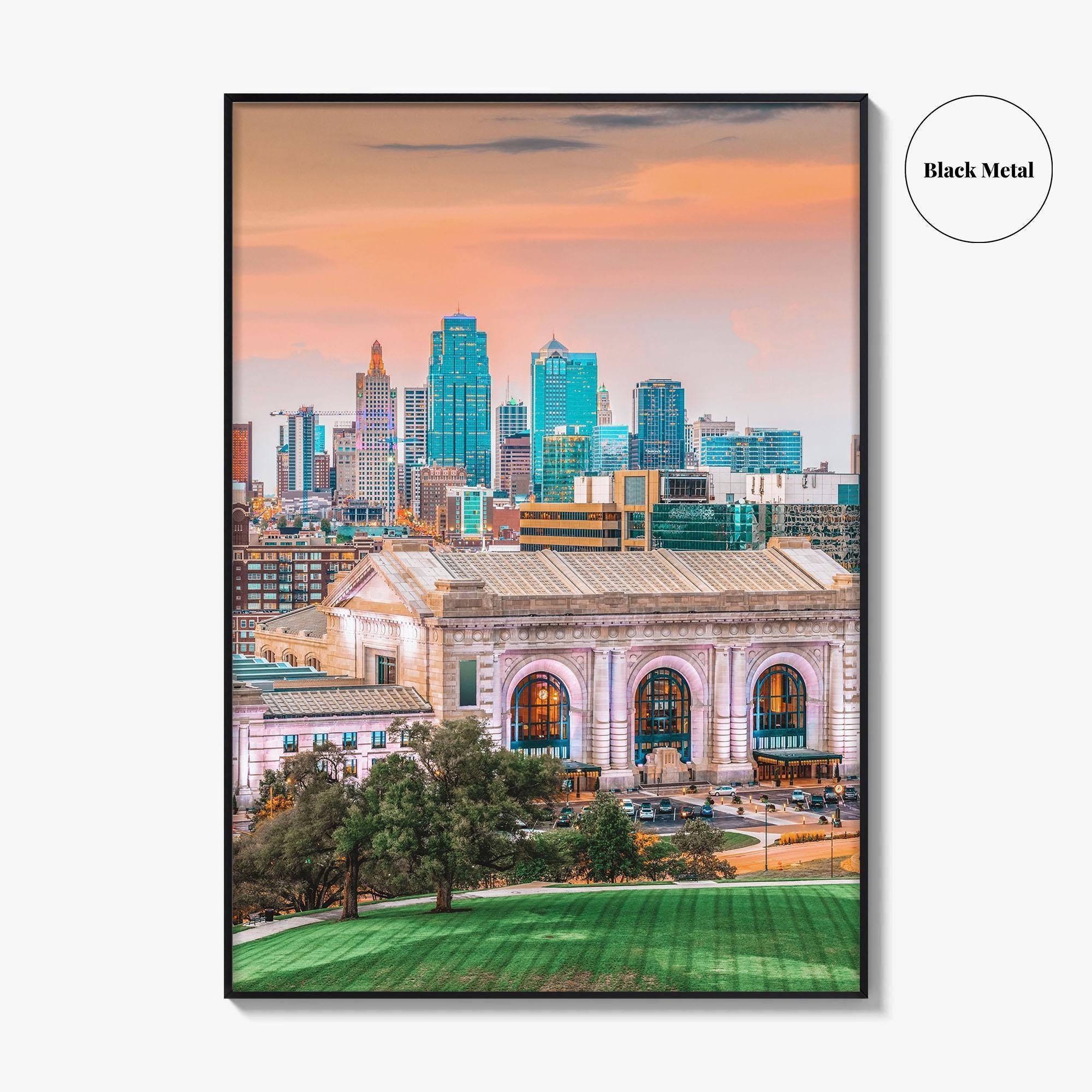 Kansas City Skyline Fine Art Photo Print, Union Station, Missouri, USA Wall Decor Poster