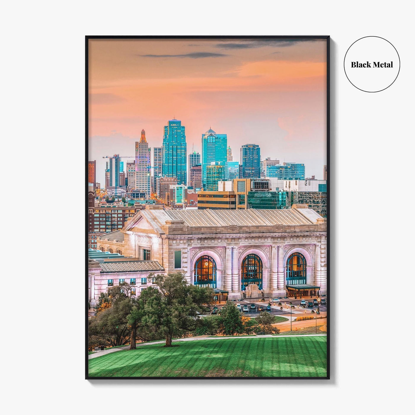 Kansas City Skyline Fine Art Photo Print, Union Station, Missouri, USA Wall Decor Poster