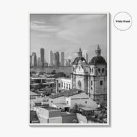 Cartagena de Indias Black and White Fine Art Photo Print, Colombia Wall Poster