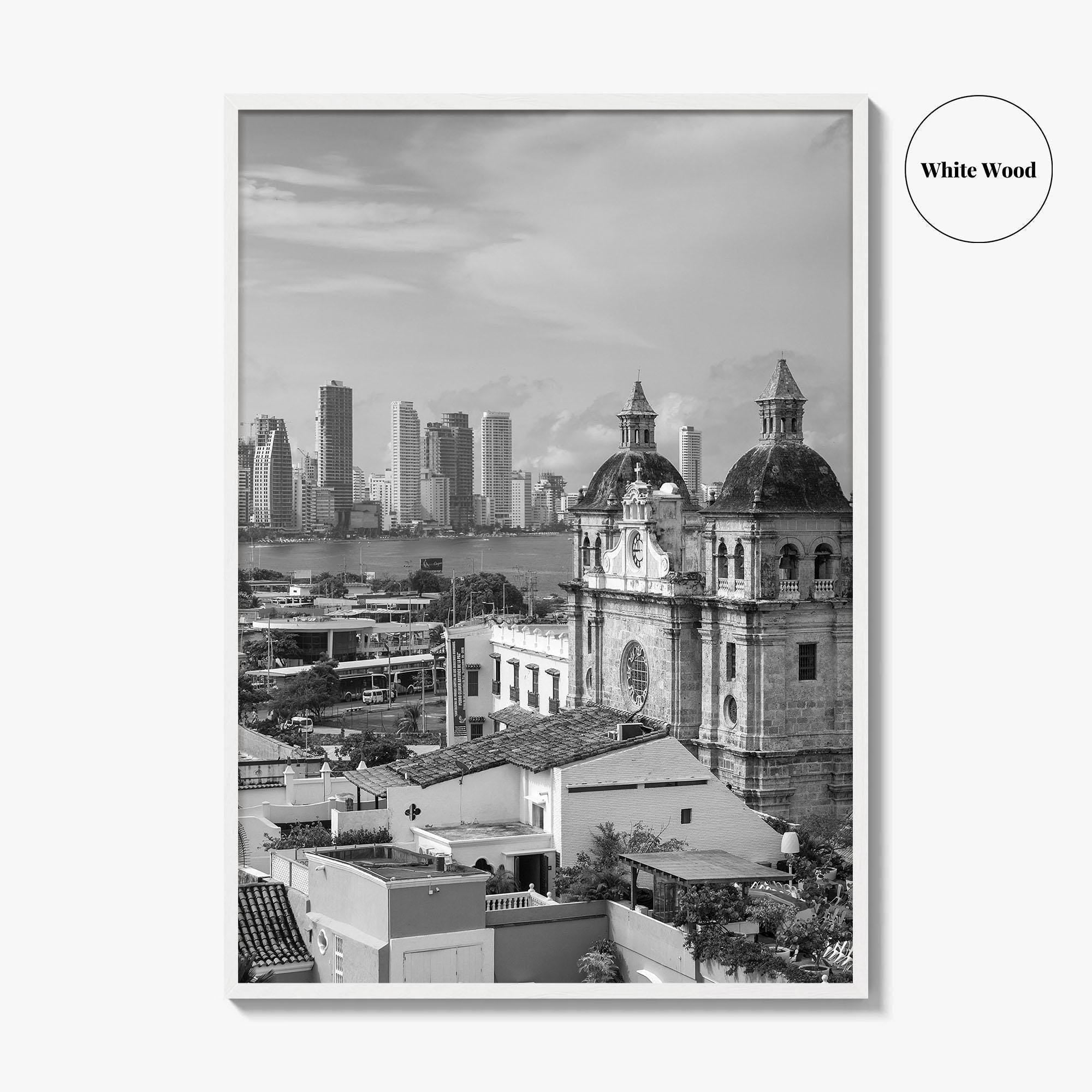 Cartagena de Indias Black and White Fine Art Photo Print, Colombia Wall Poster