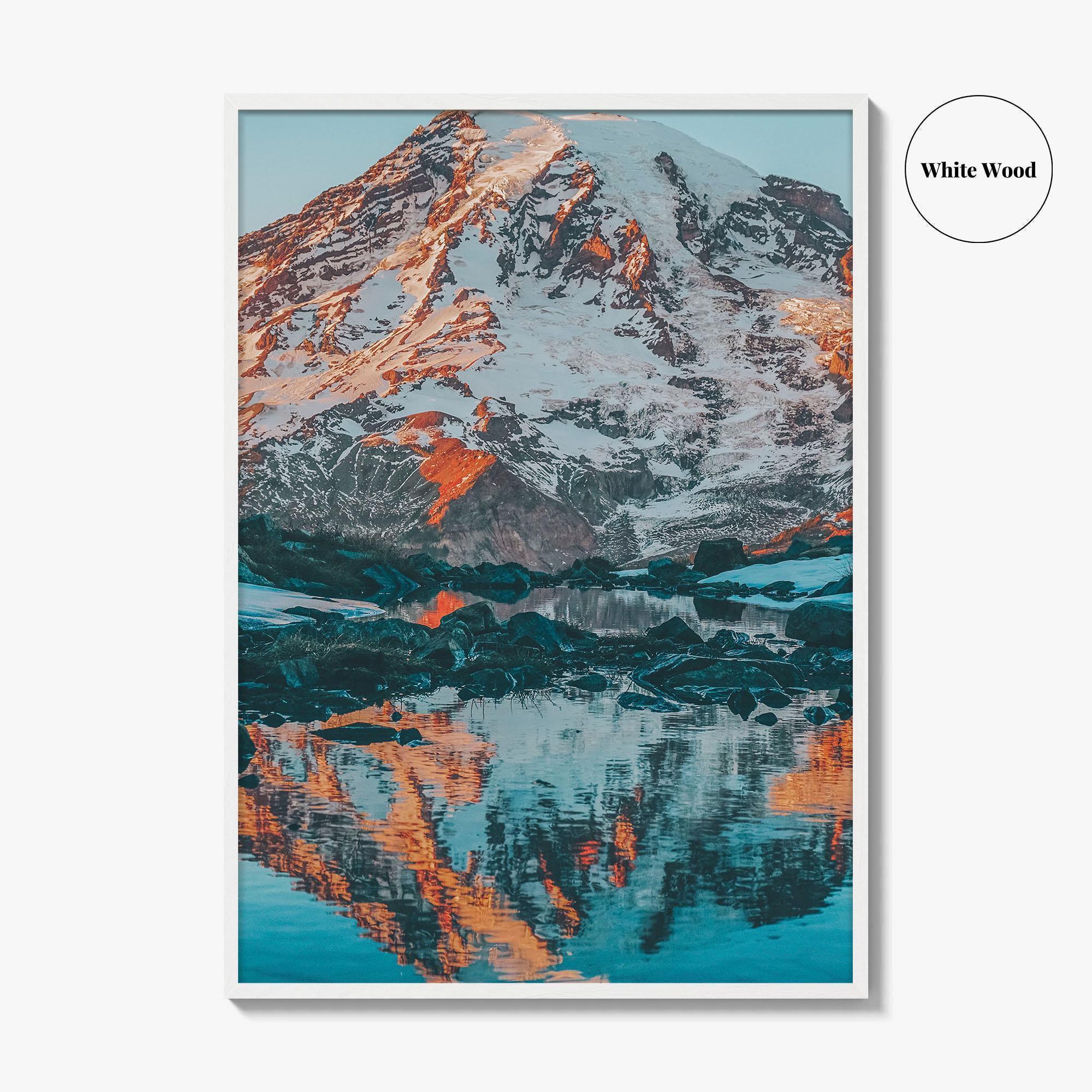 Mount Rainier Fine Art Photo Print, Reflection, Washington, National Park, USA, Poster