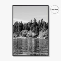 Lake Arrowhead Black and White Fine Art Photo Print, California Wall Decor Poster