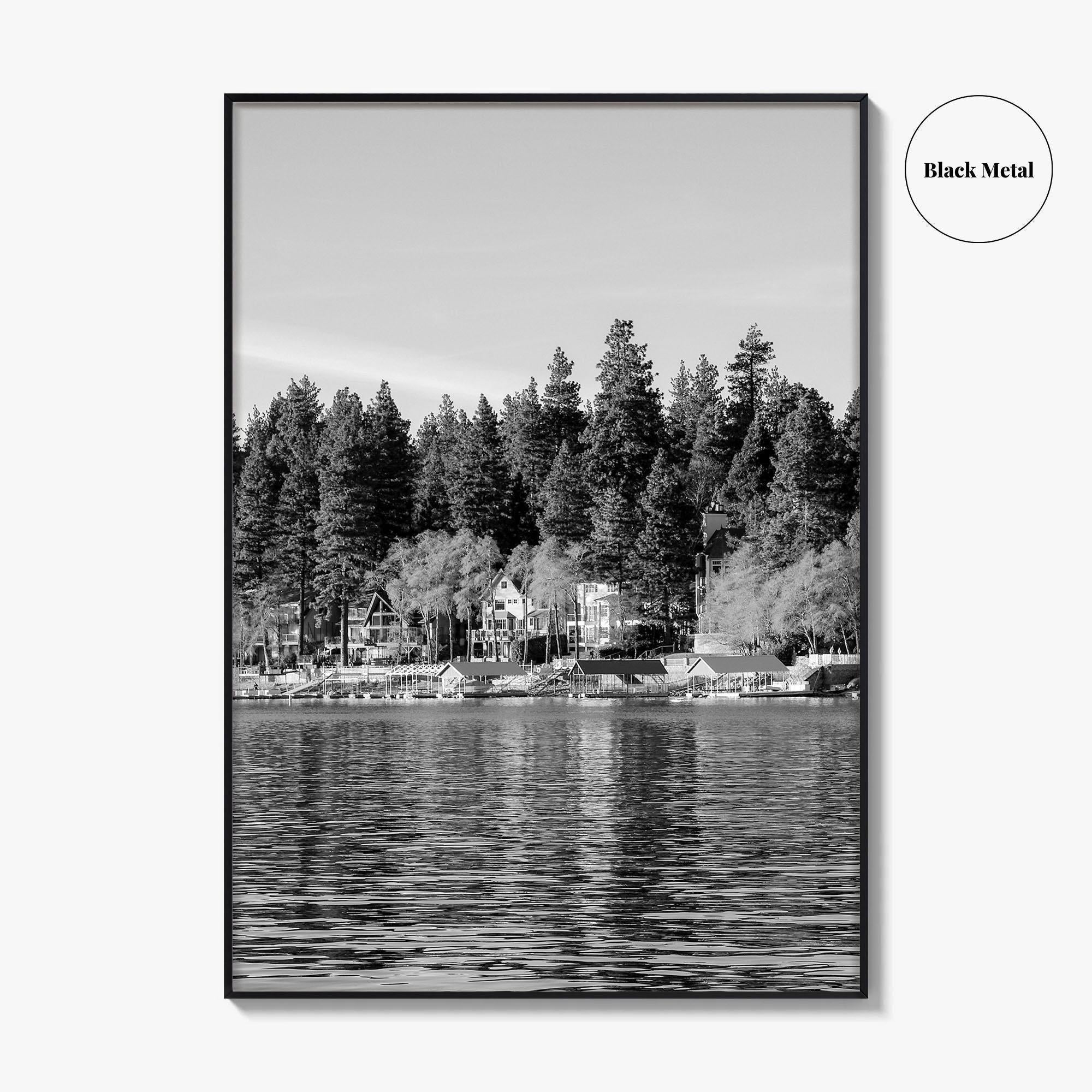 Lake Arrowhead Black and White Fine Art Photo Print, California Wall Decor Poster