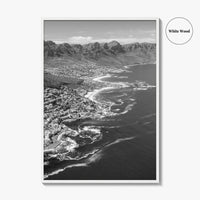 Cape Town Black and White Fine Art Photo Print, Coastal South Africa Poster