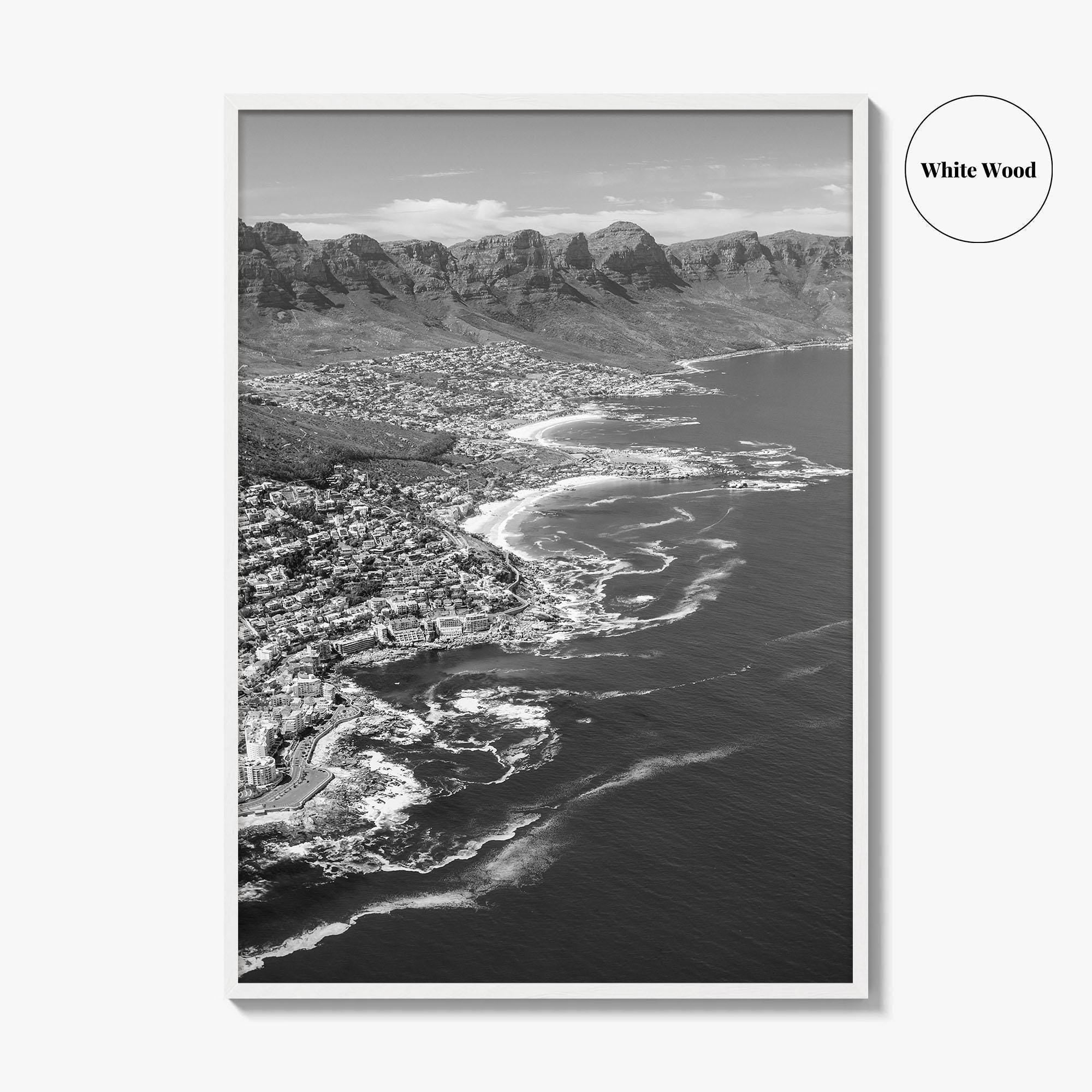 Cape Town Black and White Fine Art Photo Print, Coastal South Africa Poster