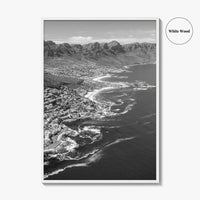 Cape Town Black and White Fine Art Photo Print, Coastal South Africa Poster