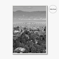 San Mateo Black and White Fine Art Photo Print, Bay Area California Poster