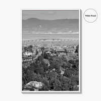San Mateo Black and White Fine Art Photo Print, Bay Area California Poster