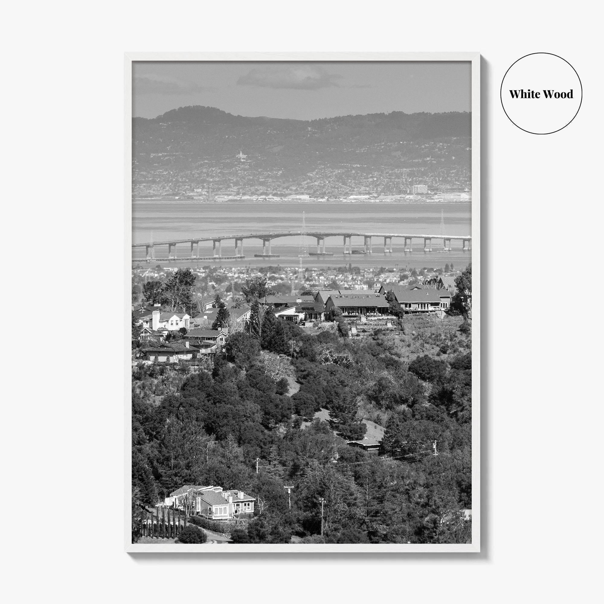 San Mateo Black and White Fine Art Photo Print, Bay Area California Poster
