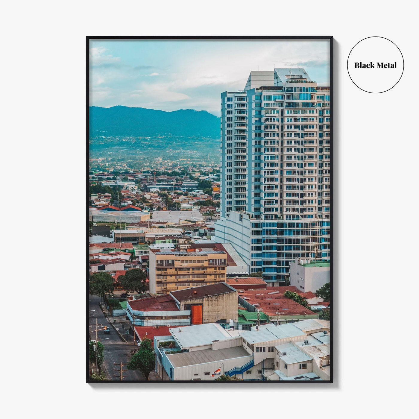 San Jose Costa Rica Fine Art Photo Print, Capital Street View, Mountains, Poster
