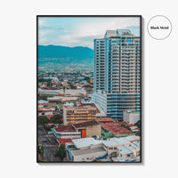 San Jose Costa Rica Fine Art Photo Print, Capital Street View, Mountains, Poster