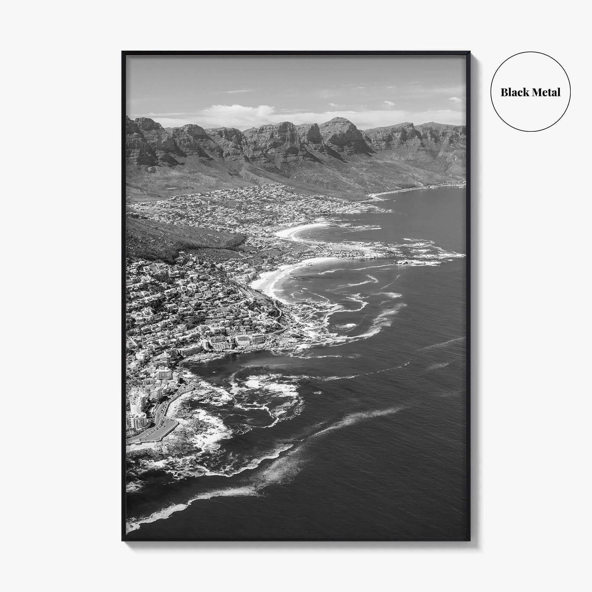 Cape Town Black and White Fine Art Photo Print, Coastal South Africa Poster