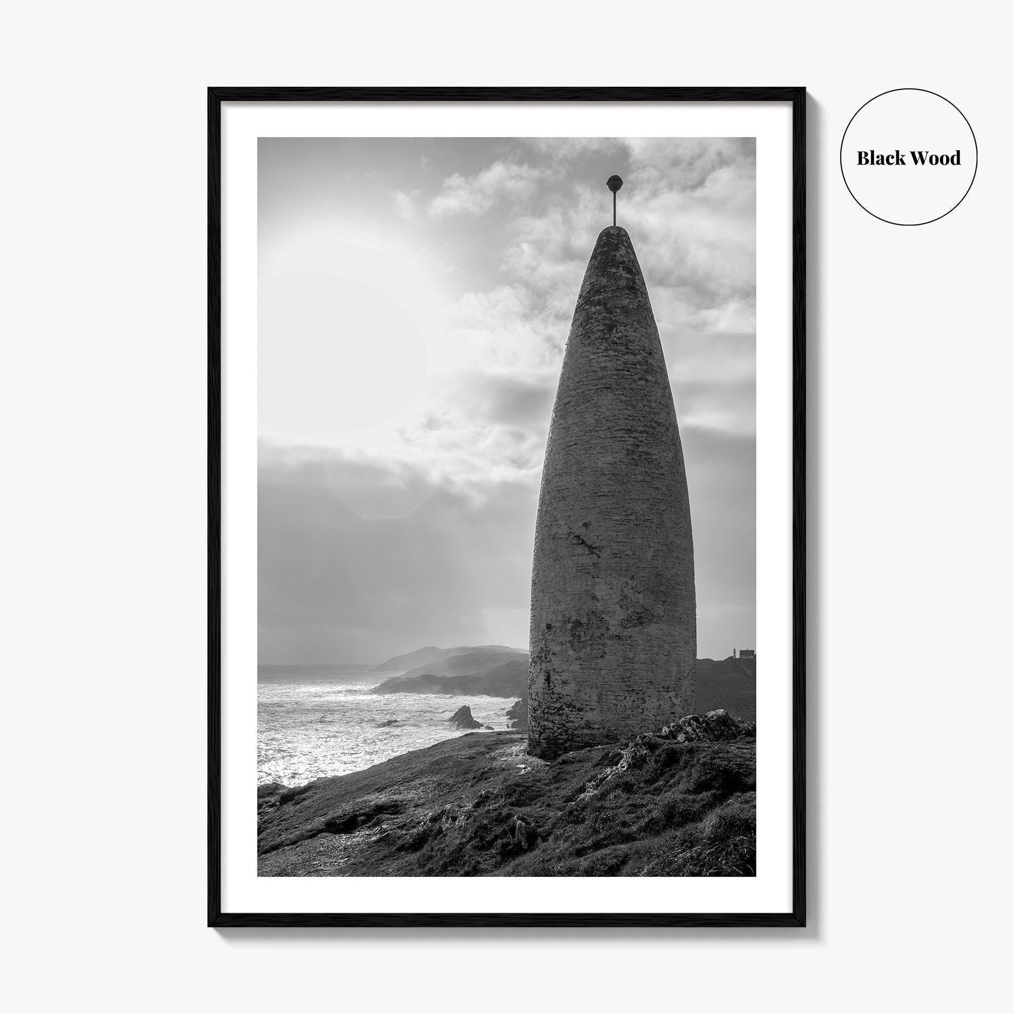 Baltimore Black and White Fine Art Photo Print, County Cork Ireland Coastal Poster