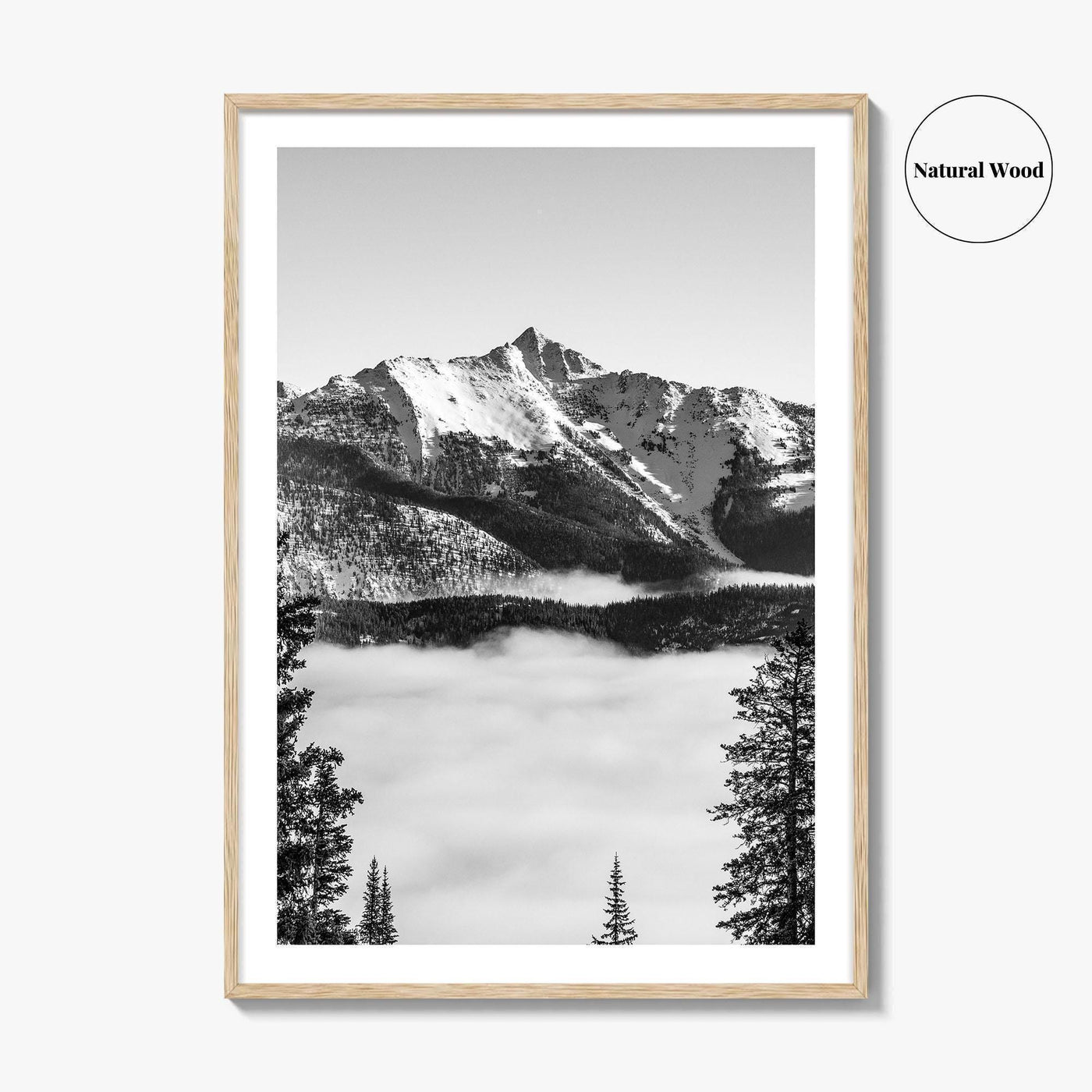 Big Sky Black and White Fine Art Photo Print, Montana USA, Wall Decor Poster