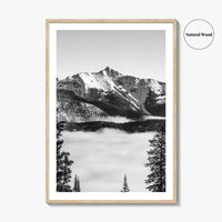 Big Sky Black and White Fine Art Photo Print, Montana USA, Wall Decor Poster
