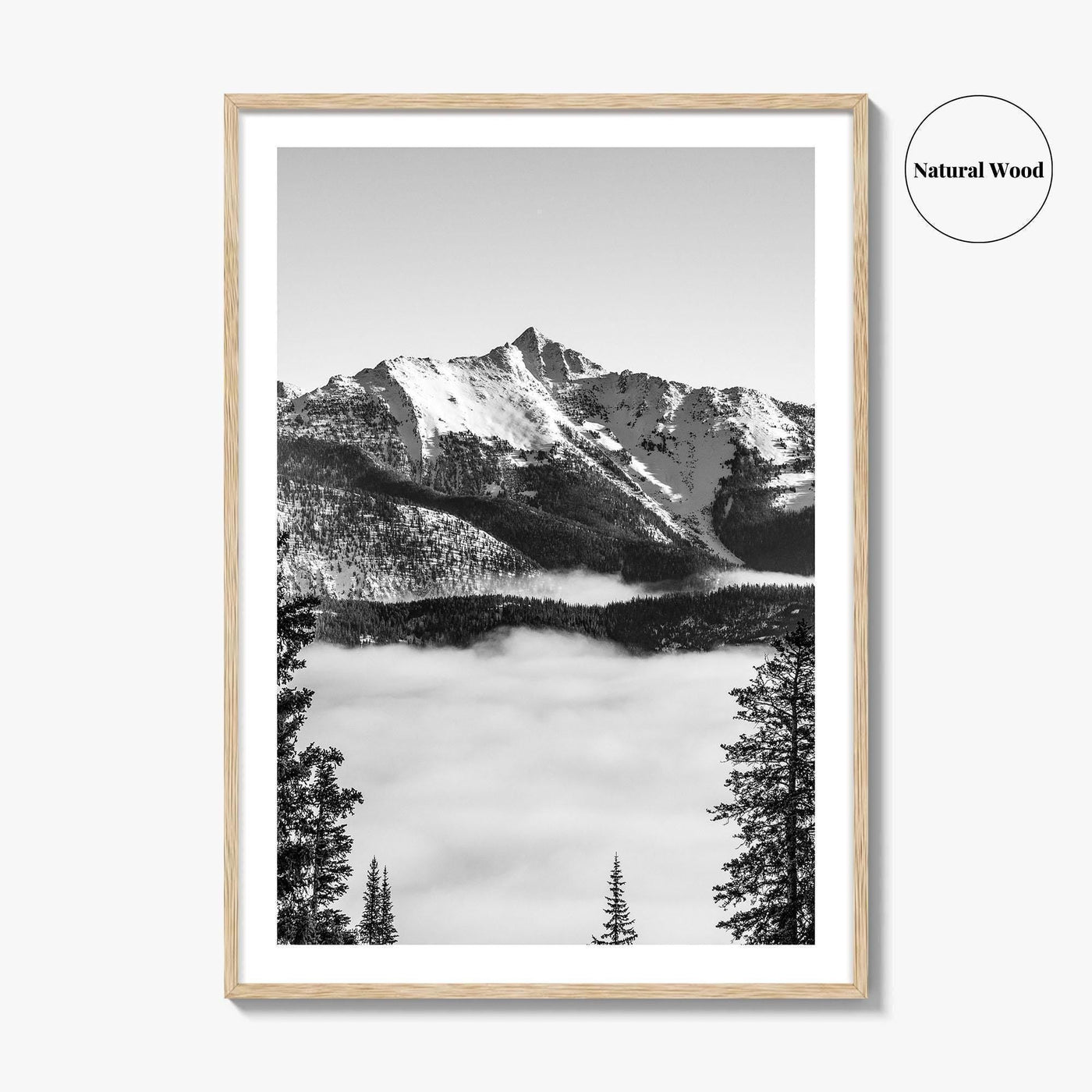 Big Sky Black and White Fine Art Photo Print, Montana USA, Wall Decor Poster
