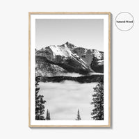 Big Sky Black and White Fine Art Photo Print, Montana USA, Wall Decor Poster
