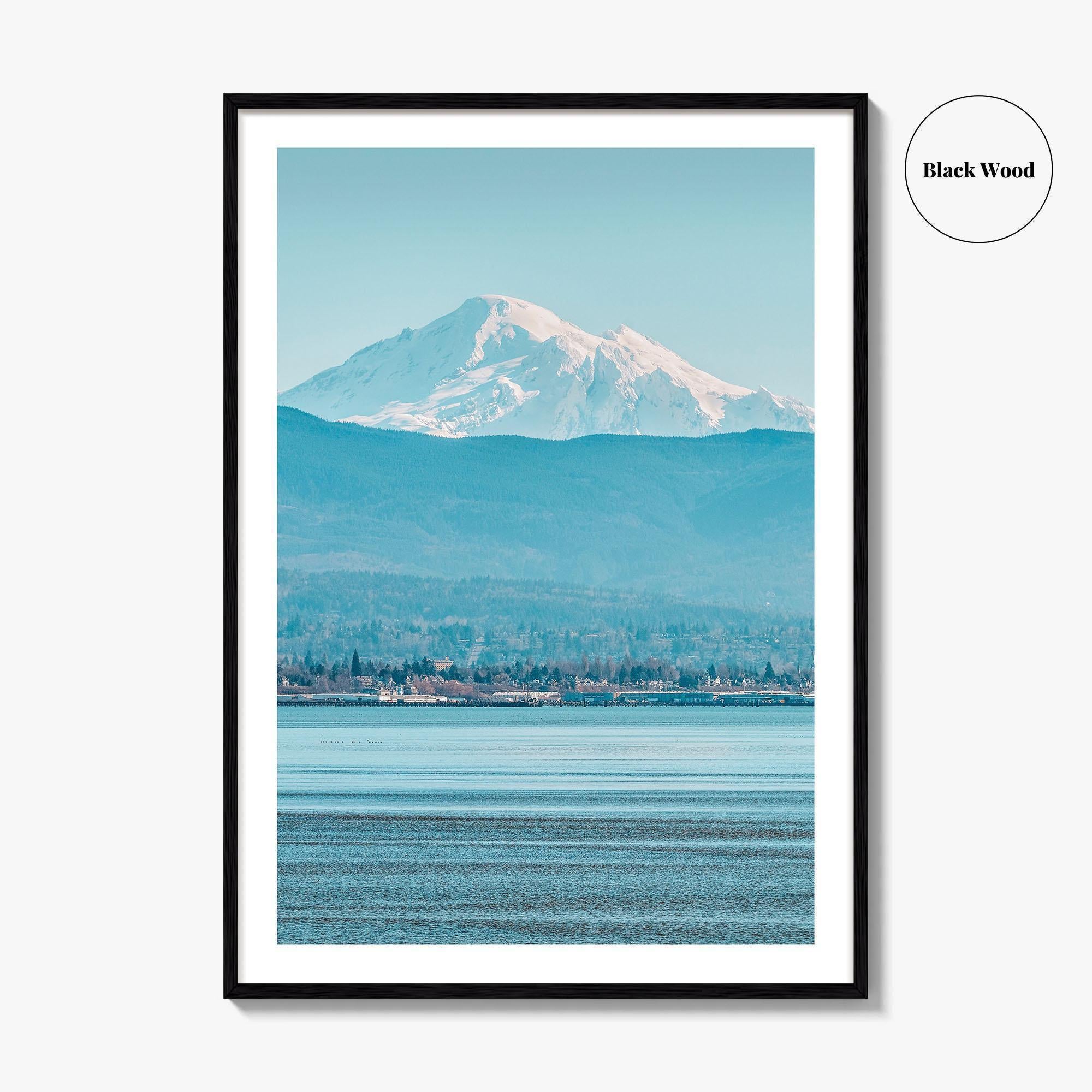 Bellingham Fine Art Photo Print, Mount Baker, Bellingham Bay, Washington Wall Poster, PNW