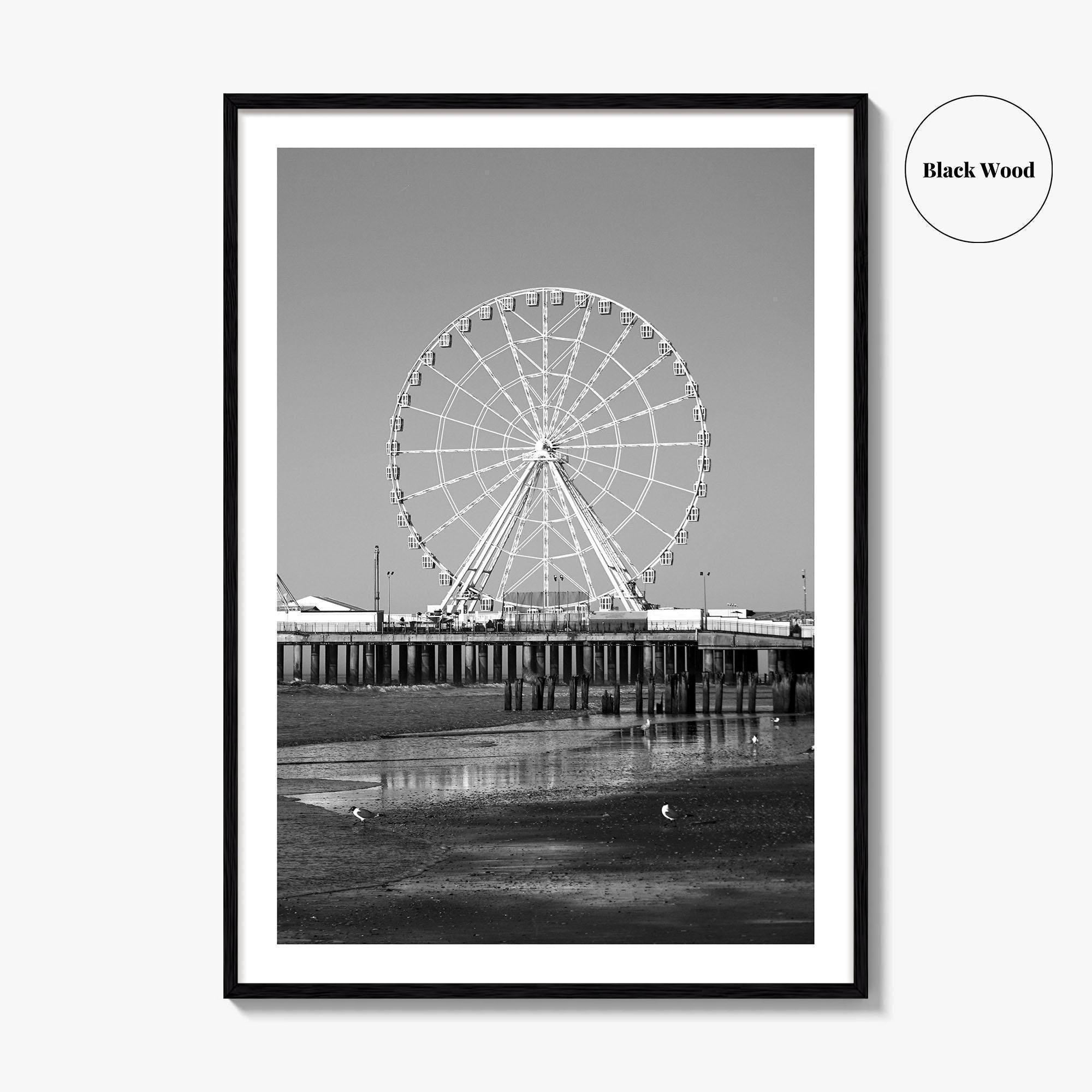 Atlantic City Black and White Fine Art Photo Print, New Jersey Poster, Jersey Shore
