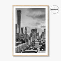 Beijing Black and White Fine Art Photo Print, CBD, Central Business District, China Poster