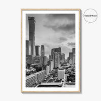 Beijing Black and White Fine Art Photo Print, CBD, Central Business District, China Poster