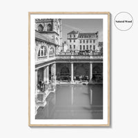 Bath Black and White Fine Art Photo Print, Roman Baths Somerset England Poster