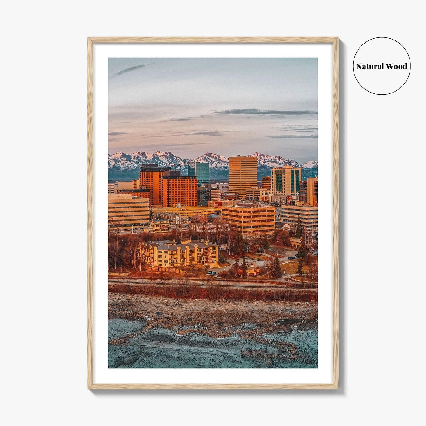 Anchorage Fine Art Photo Print, Alaska Aerial Photo, Wall Decor Poster, USA