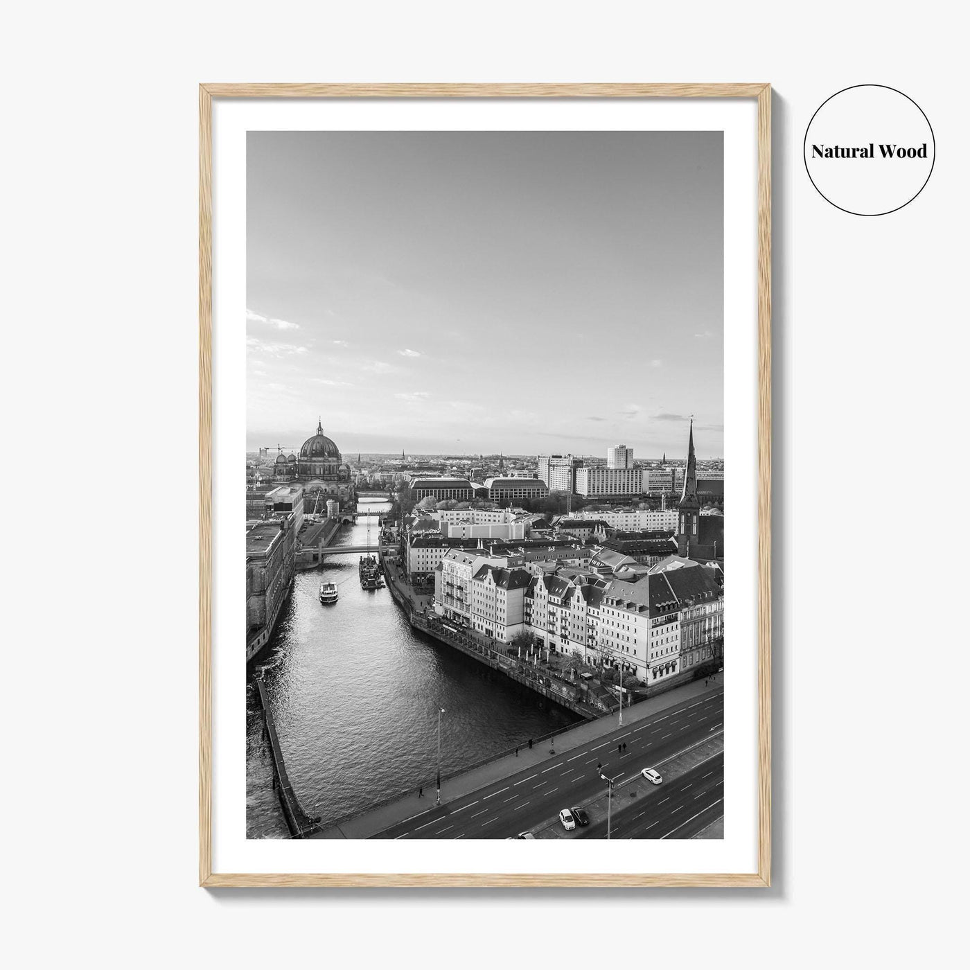 Berlin Skyline Black and White Fine Art Photo Print, Poster, Germany, Berliner Dom, Fernsehturm